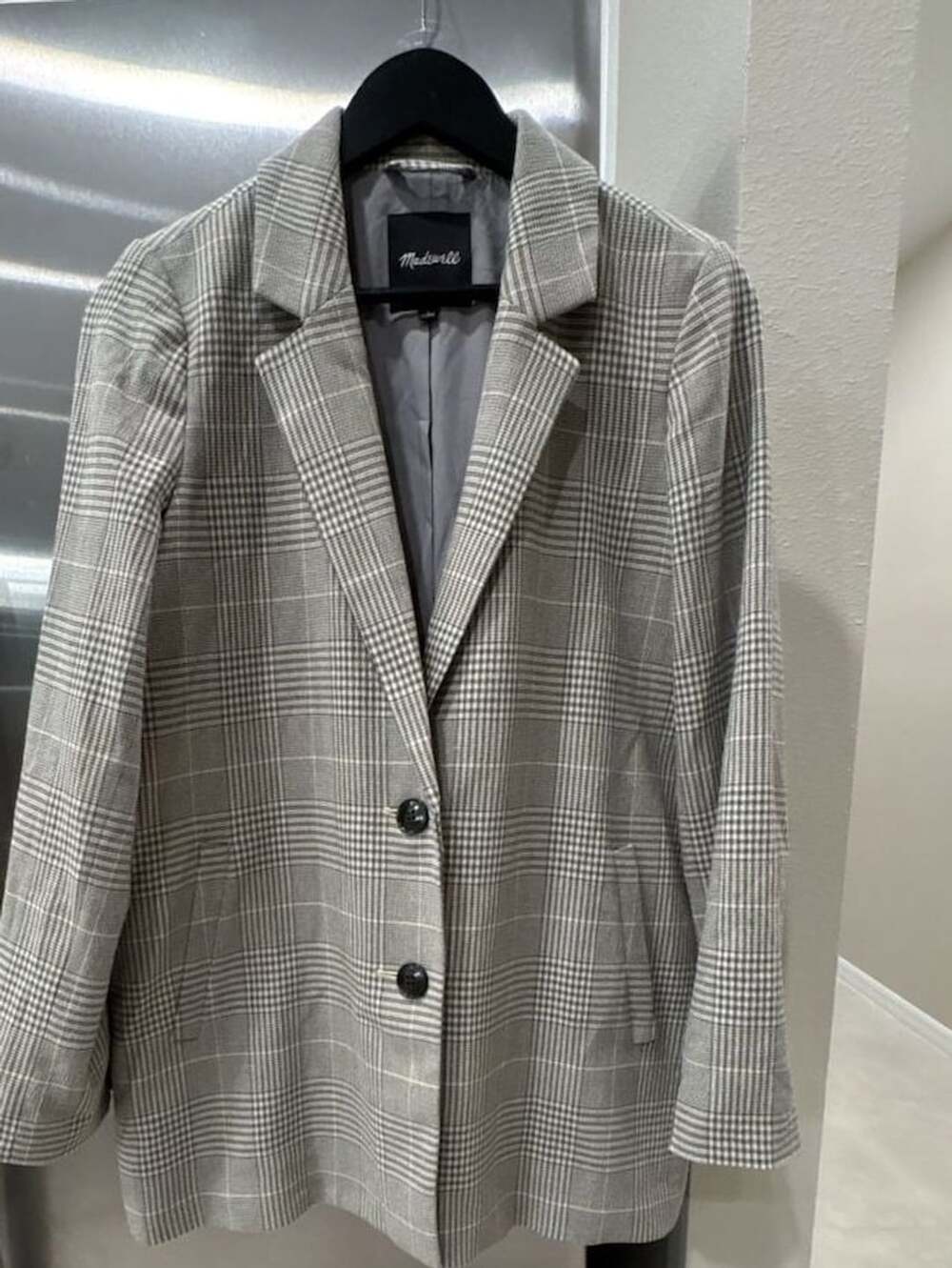 Madewell Oversized Dorset Blazer in Adkins Plaid Size M